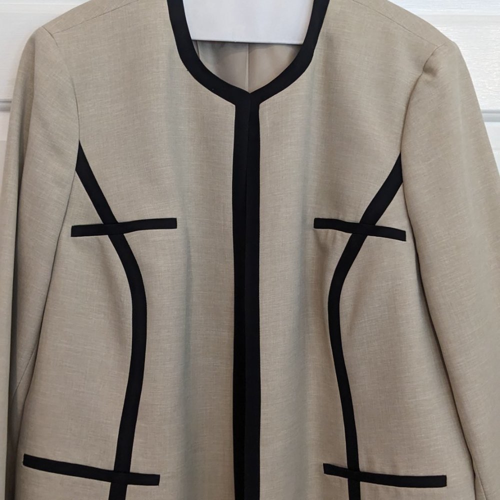 Jones Studio Separates Taupe Open Front Blazer Wi… - image 5